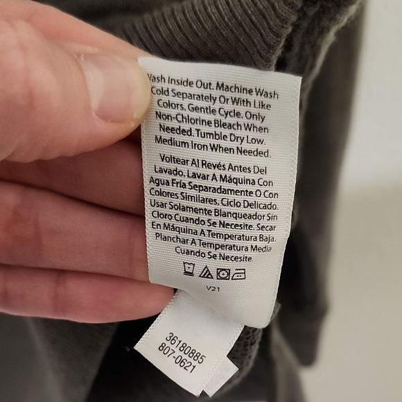 Time and Tru Women's Crew Neck Sweater - Dark Gray - Picture 6 of 14